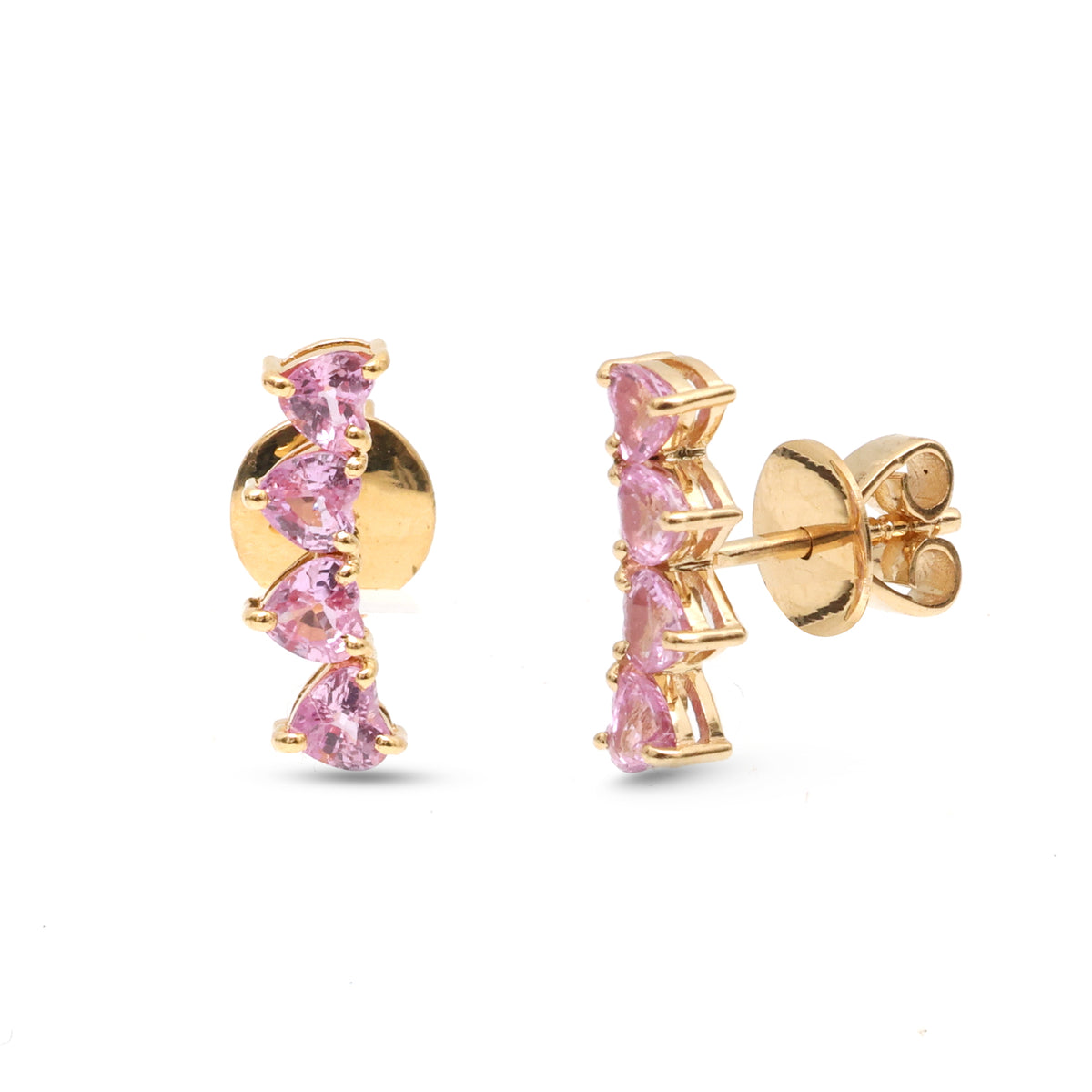 Pink Sapphire Earrings