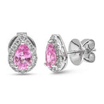 Pink Sapphire Diamond Earrings