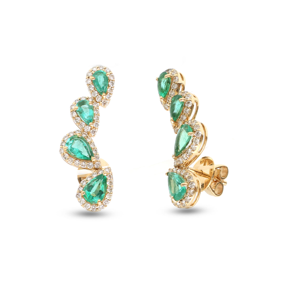 Emerald Diamond Earrings