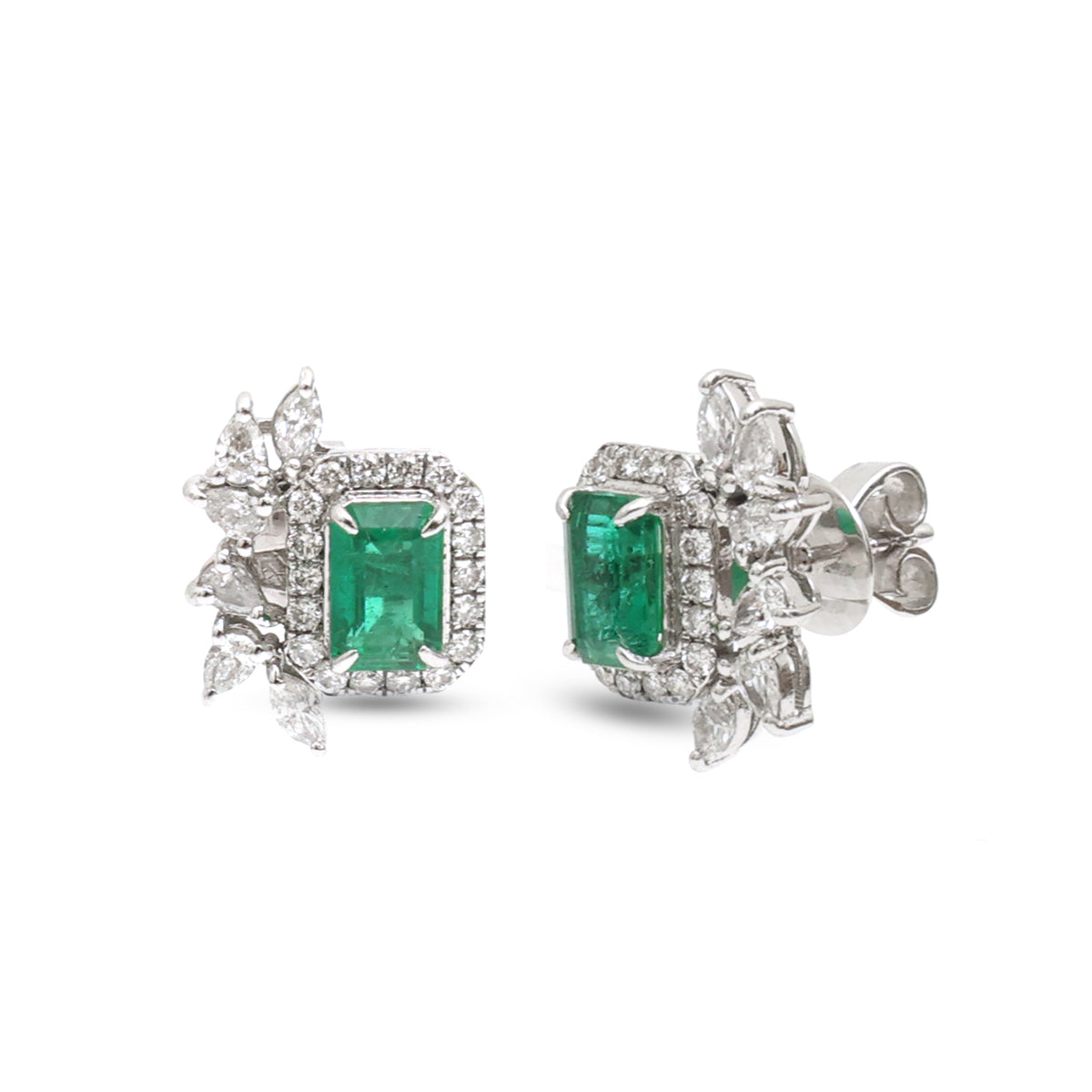 Emerald Diamond Earrings