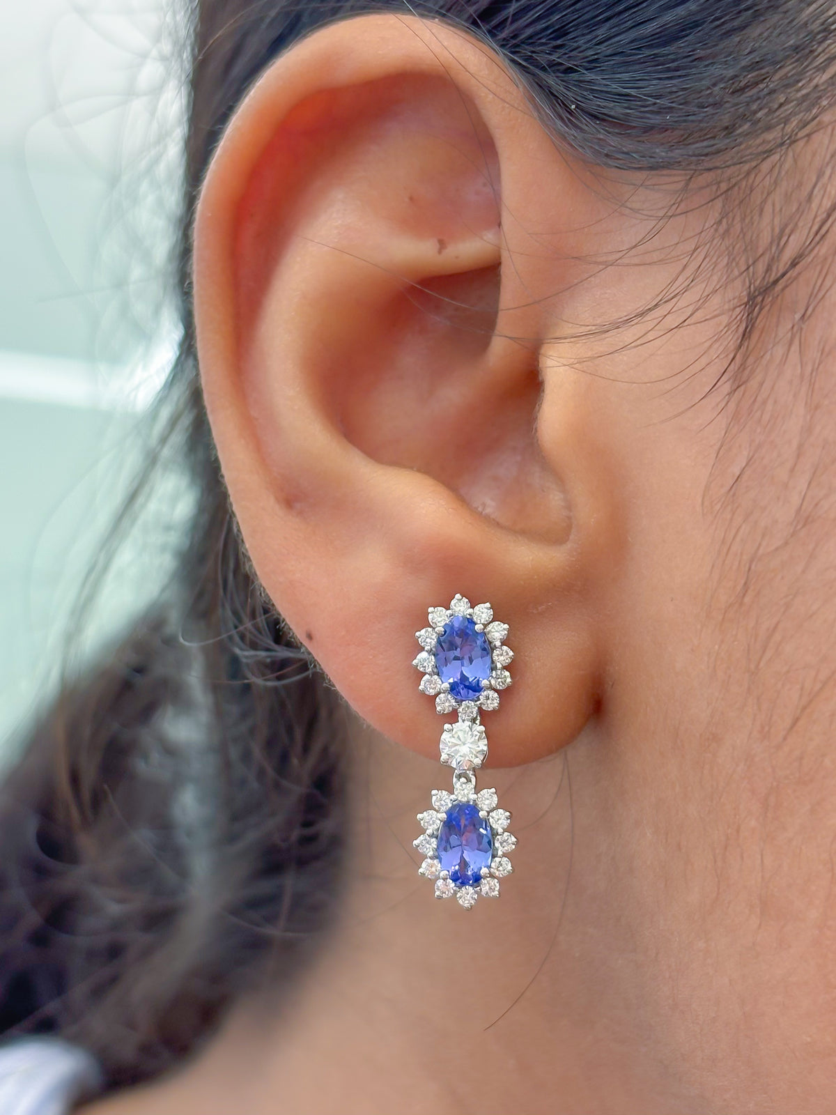 Tanzanite Diamond Earrings