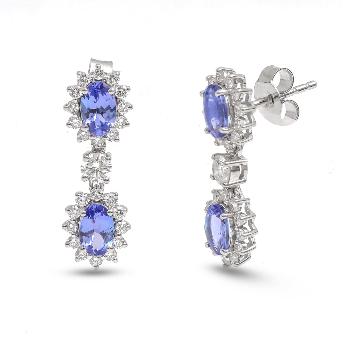 Tanzanite Diamond Earrings