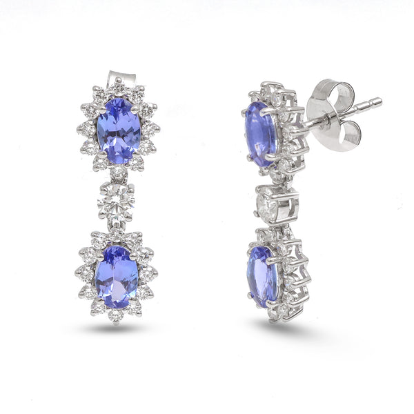 Tanzanite Diamond Earrings