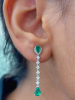 Emerald Diamond Earrings