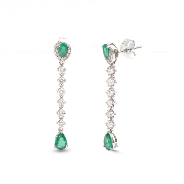 Emerald Diamond Earrings