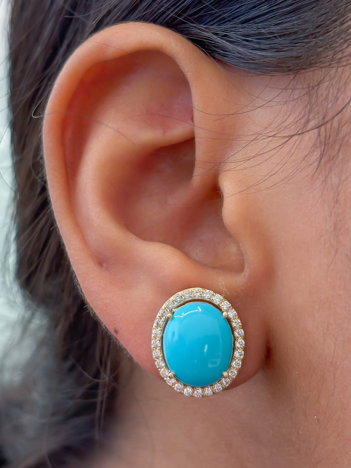 Turquoise Diamond Earrings