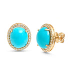 Turquoise Diamond Earrings