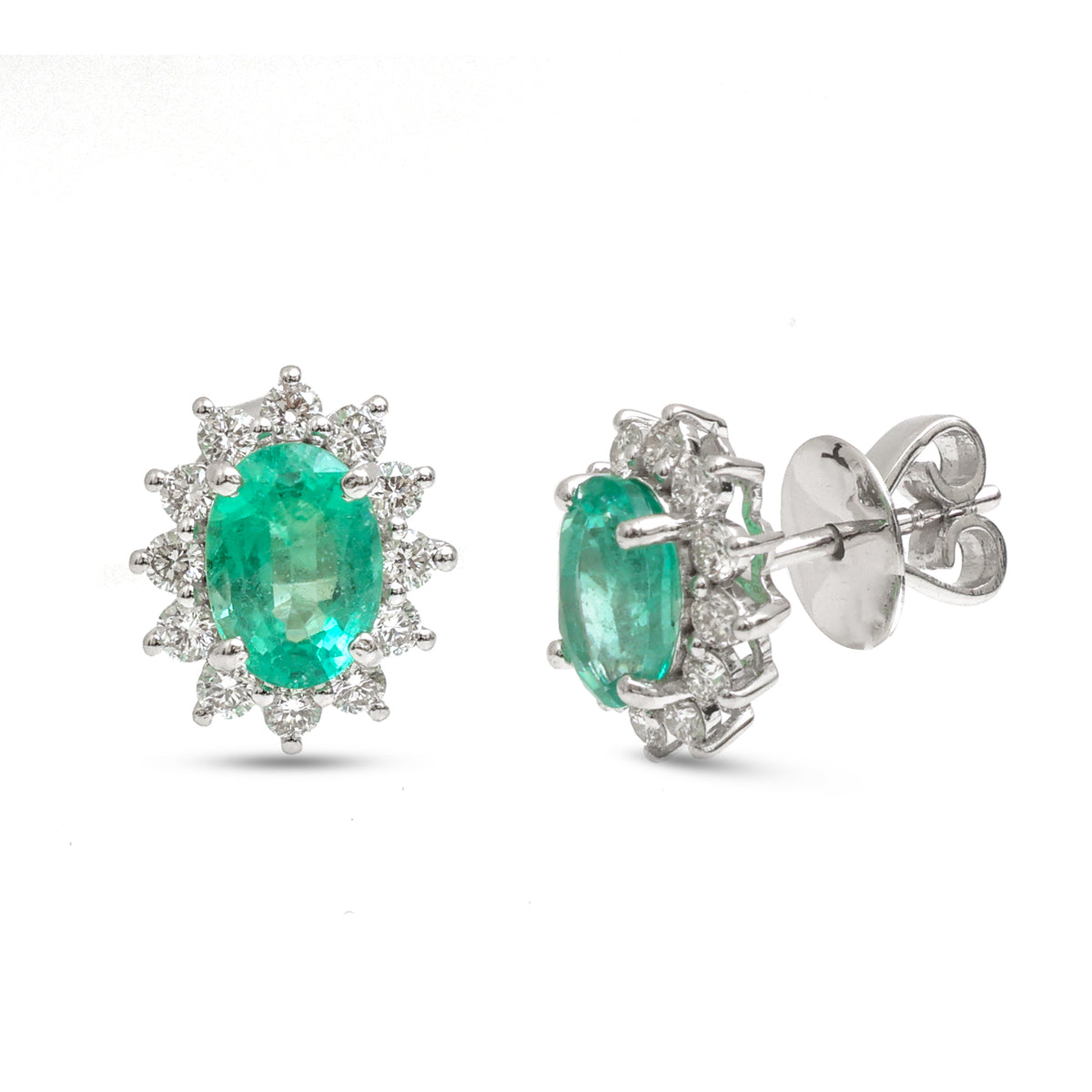 Emerald Diamond Earrings
