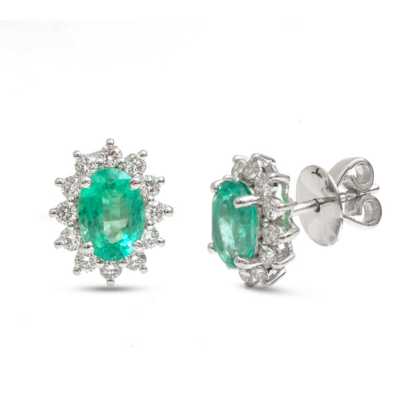 Emerald Diamond Earrings