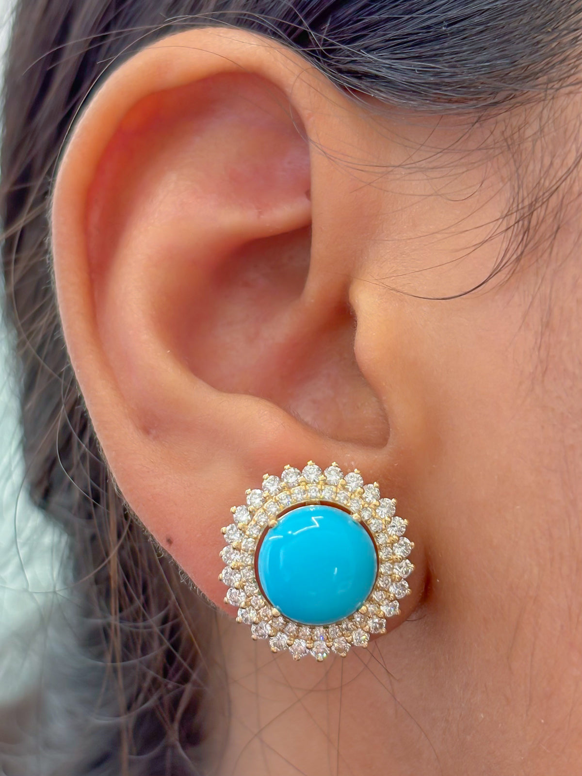 Turquoise Diamond Earrings