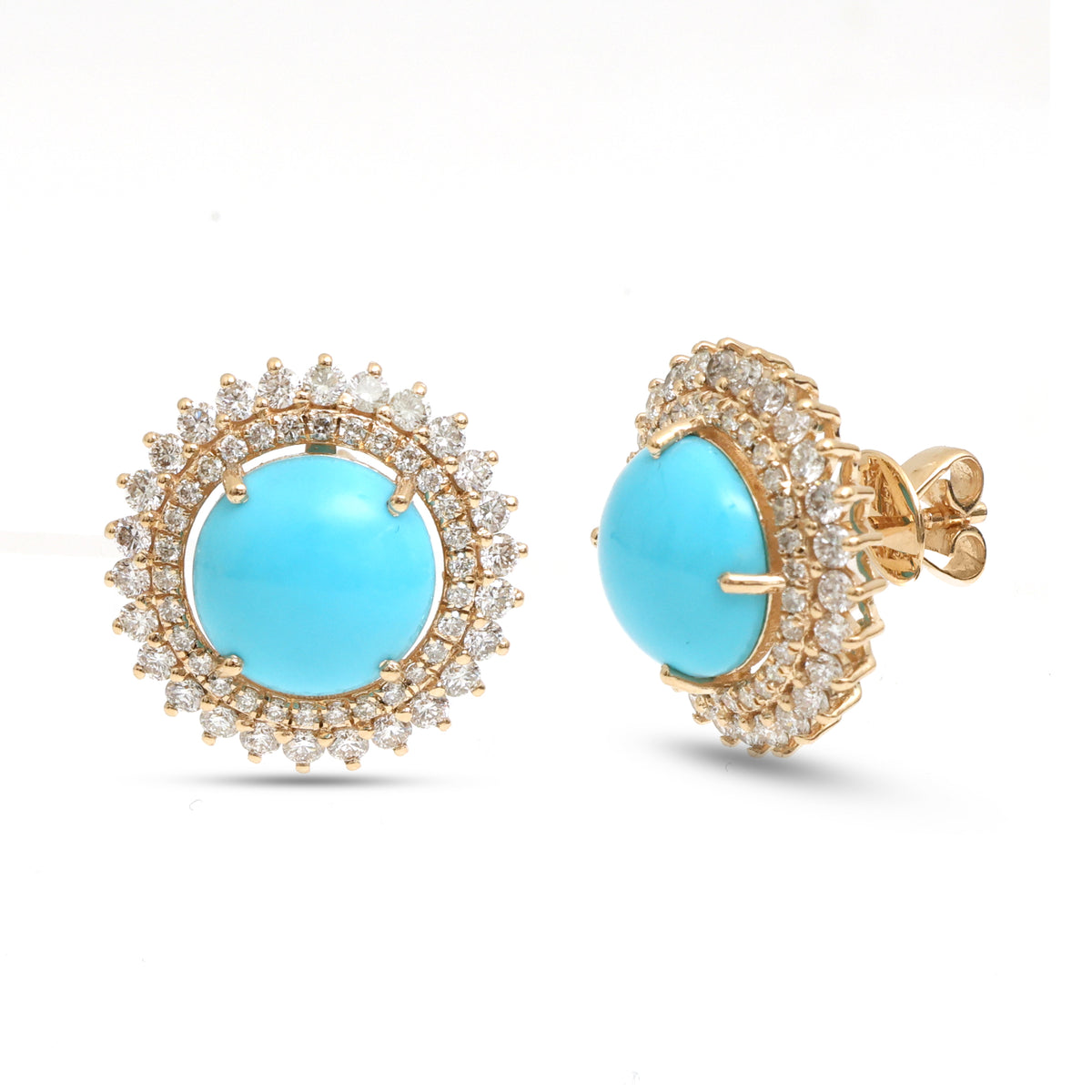 Turquoise Diamond Earrings