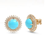 Turquoise Diamond Earrings