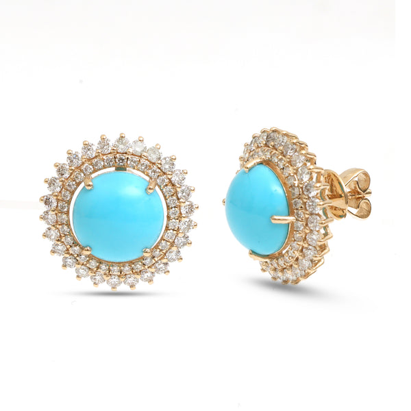 Turquoise Diamond Earrings