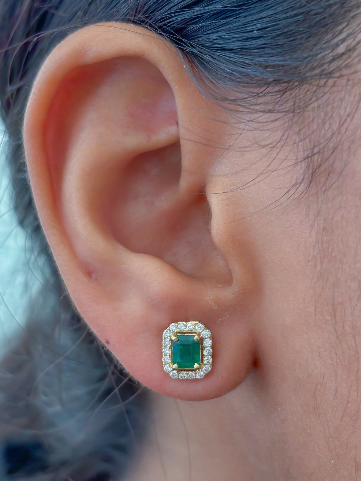 Emerald Diamond Earrings