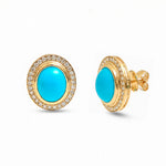 Turquoise Diamond Earrings