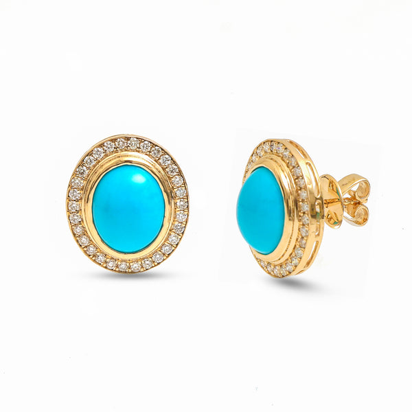 Turquoise Diamond Earrings