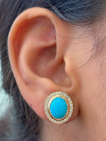 Turquoise Diamond Earrings