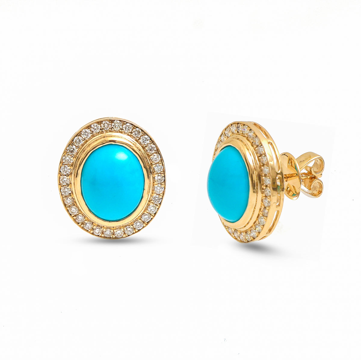 Turquoise Diamond Earrings