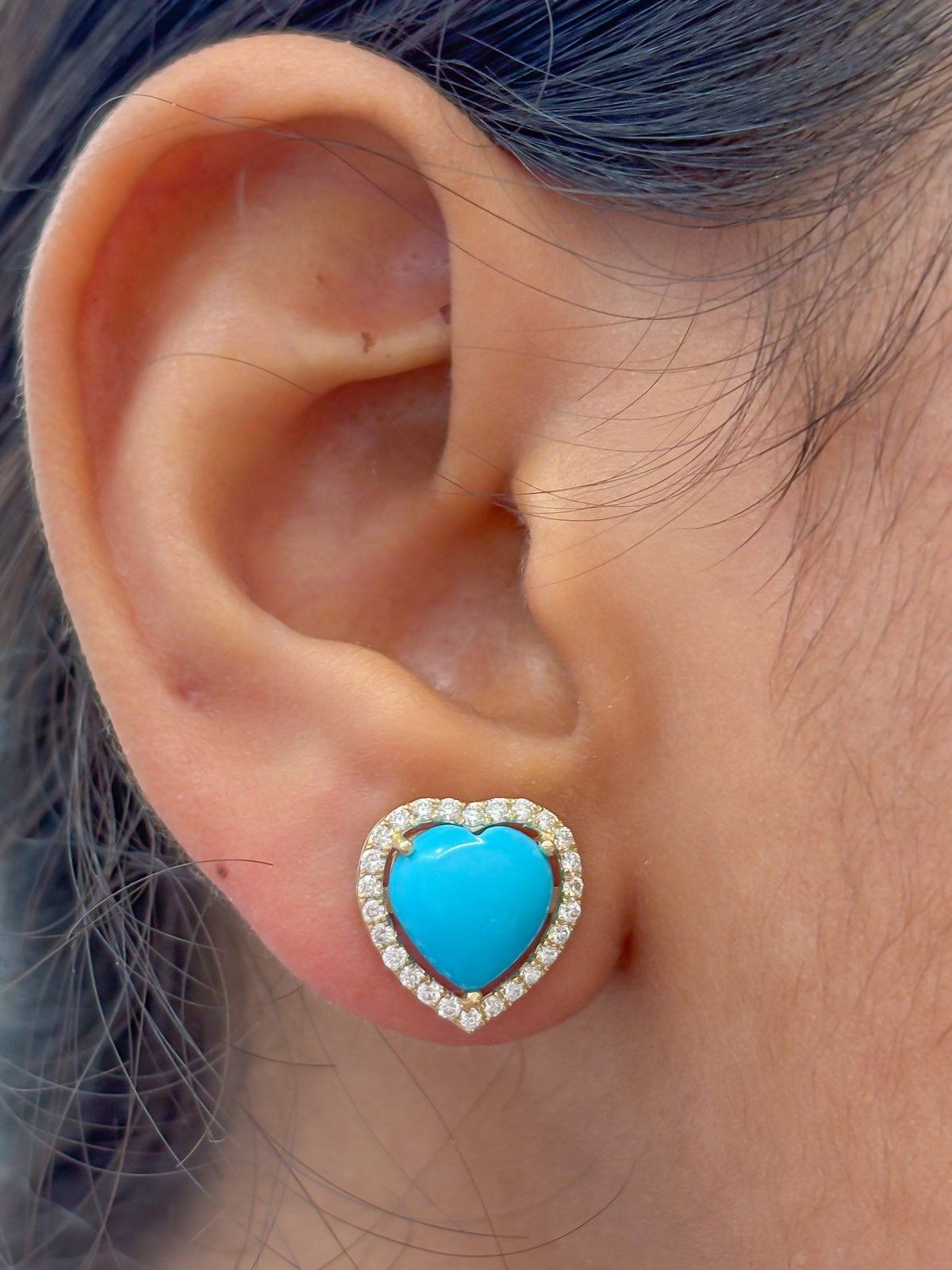 Turquoise Diamond Earrings
