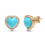 Turquoise Diamond Earrings