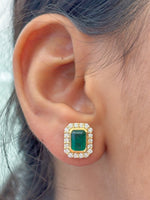 Emerald Diamond Earrings