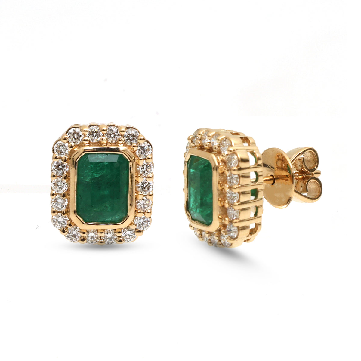 Emerald Diamond Earrings