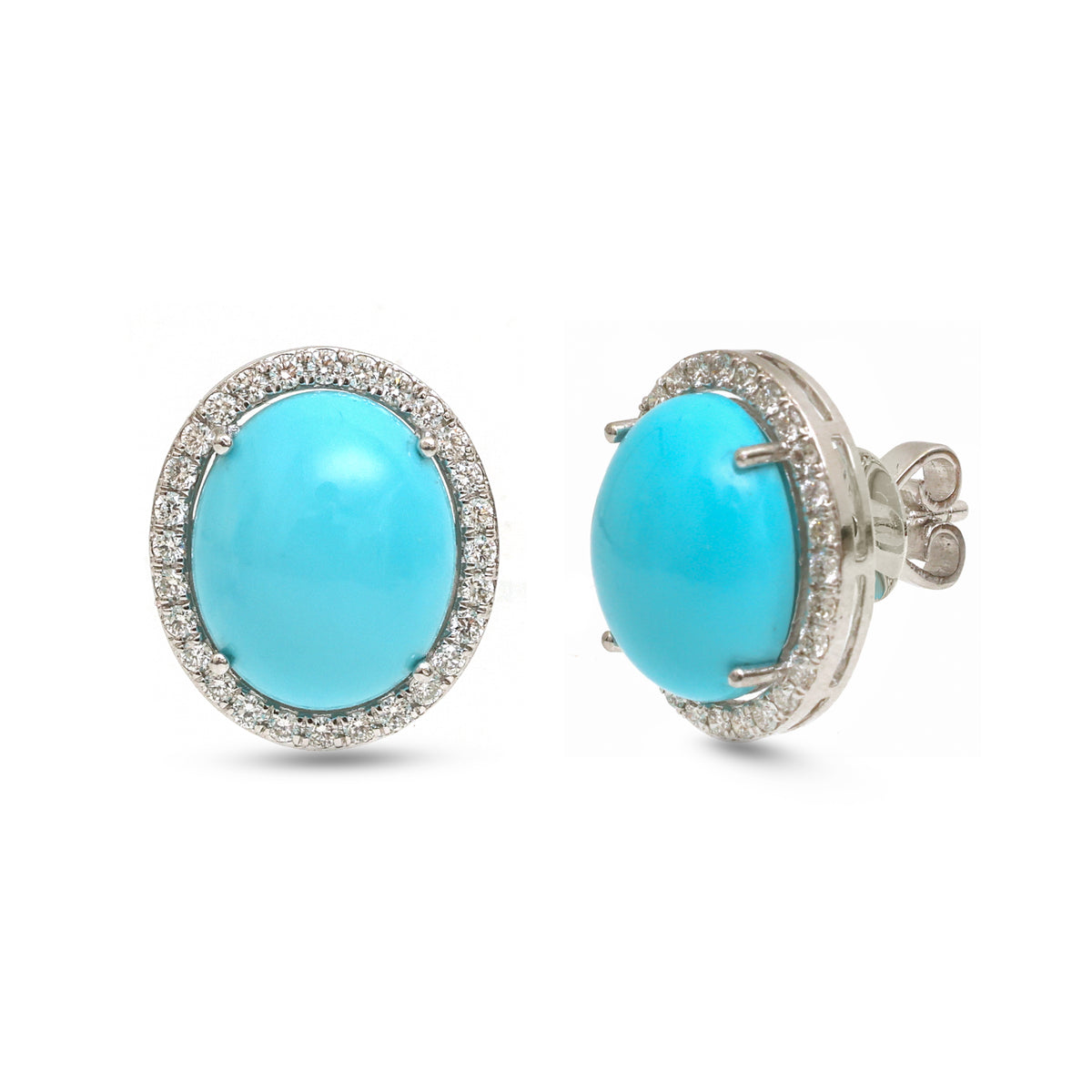 Turquoise Diamond Earrings