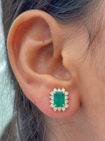 Emerald Diamond Earrings