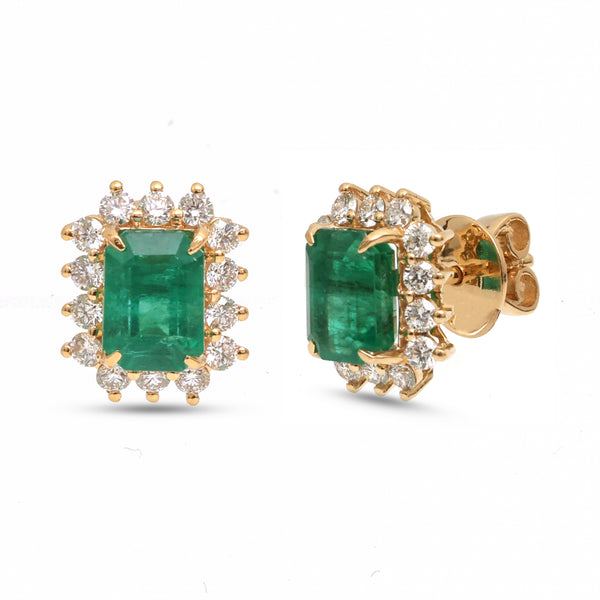 Emerald Diamond Earrings