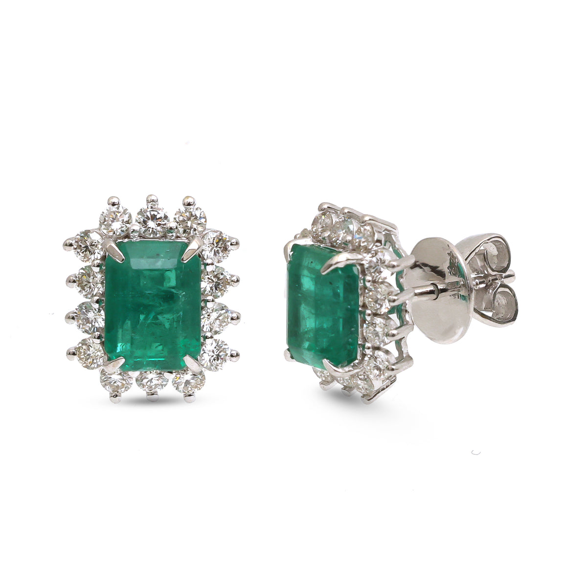 Emerald Diamond Earrings