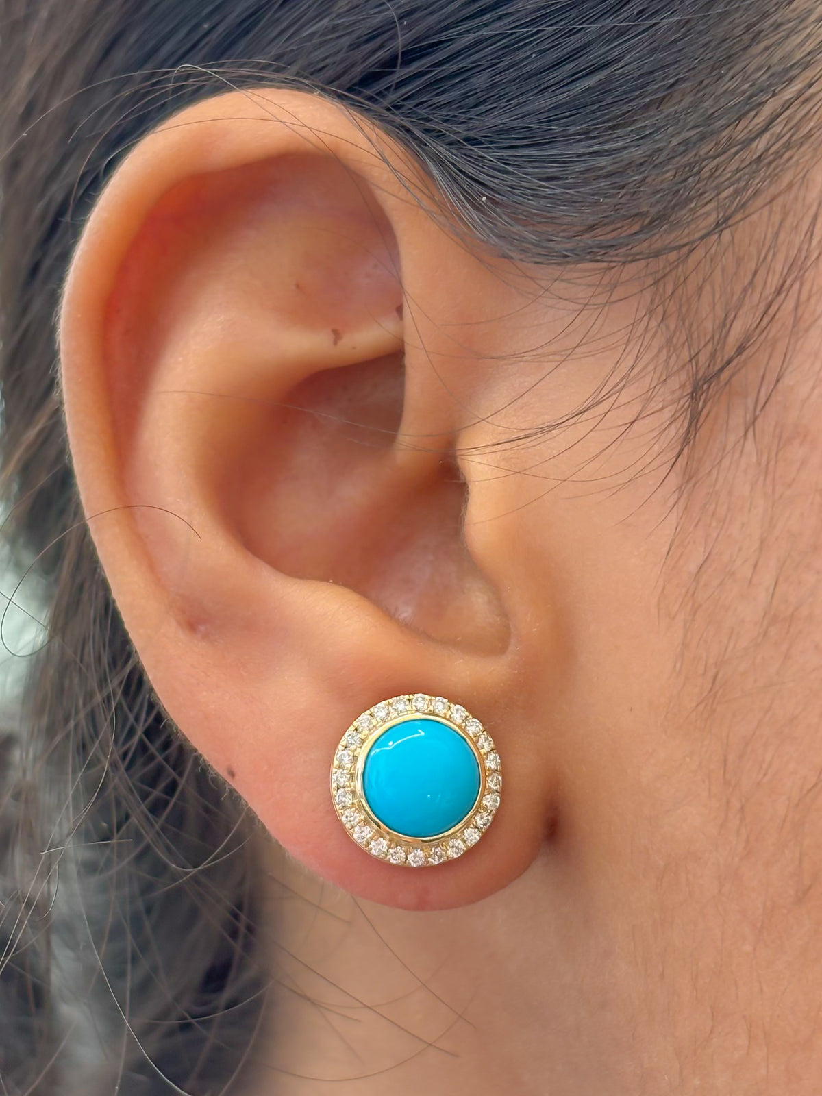 Turquoise Diamond Earrings