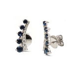 Blue Sapphire Diamond Earrings