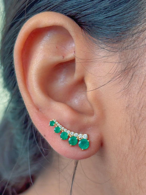 Emerald Diamond Earrings
