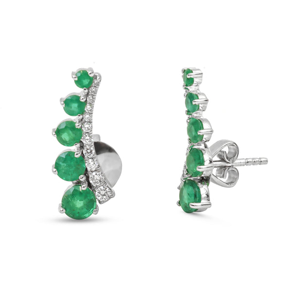 Emerald Diamond Earrings