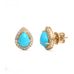 Turquoise Diamond Earrings