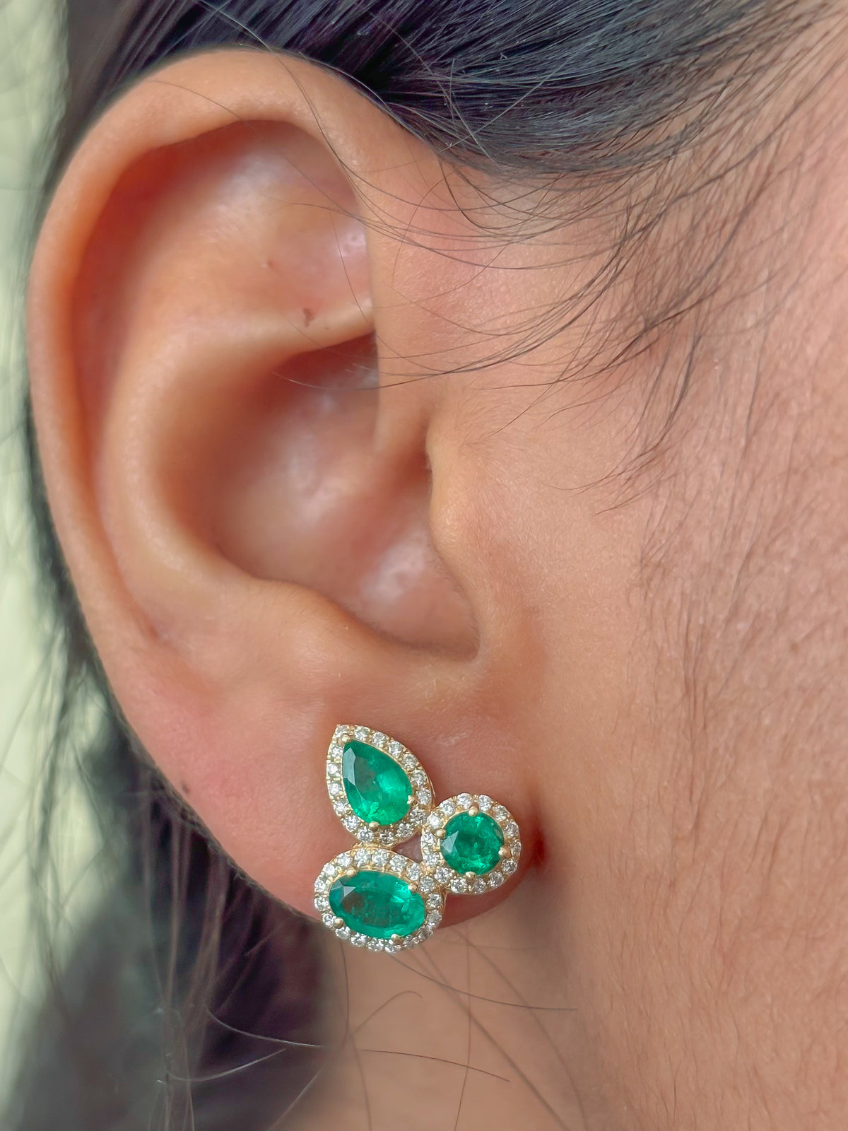 Emerald Diamond Earrings