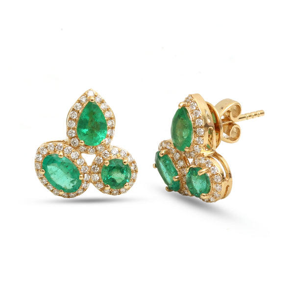 Emerald Diamond Earrings