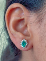 Emerald Diamond Earrings