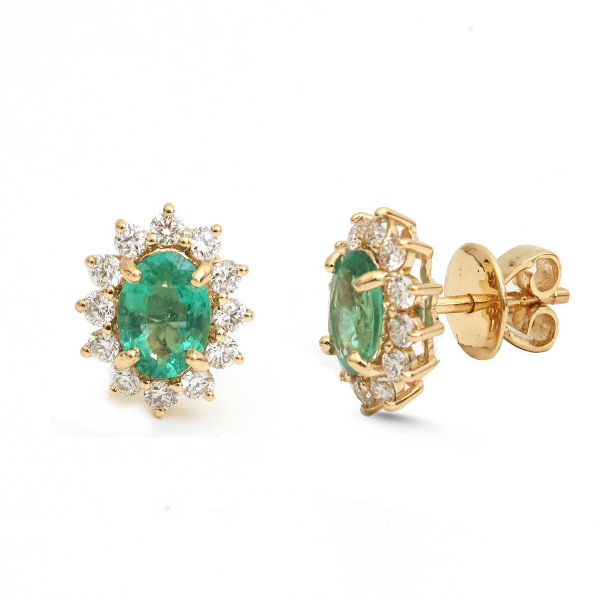 Emerald Diamond Earrings