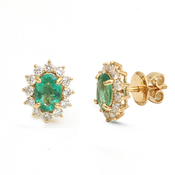 Emerald Diamond Earrings
