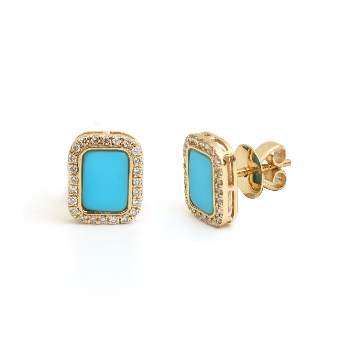 Turquoise Diamond Earrings