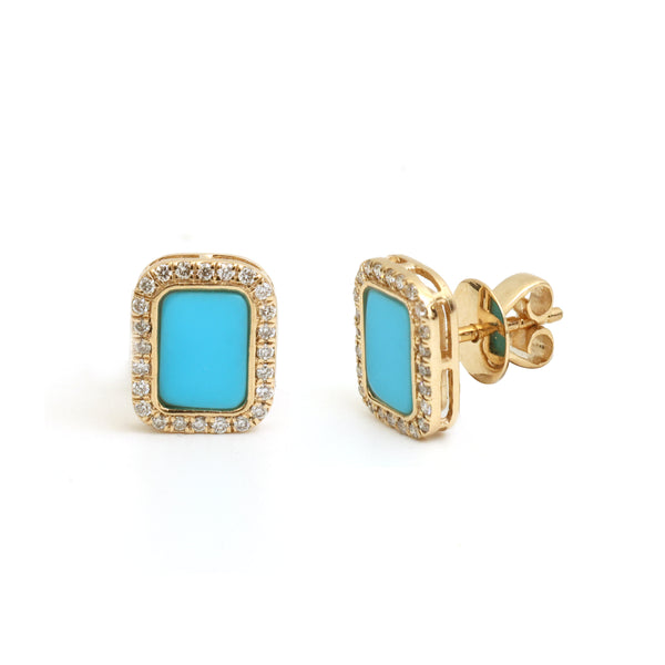 Turquoise Diamond Earrings