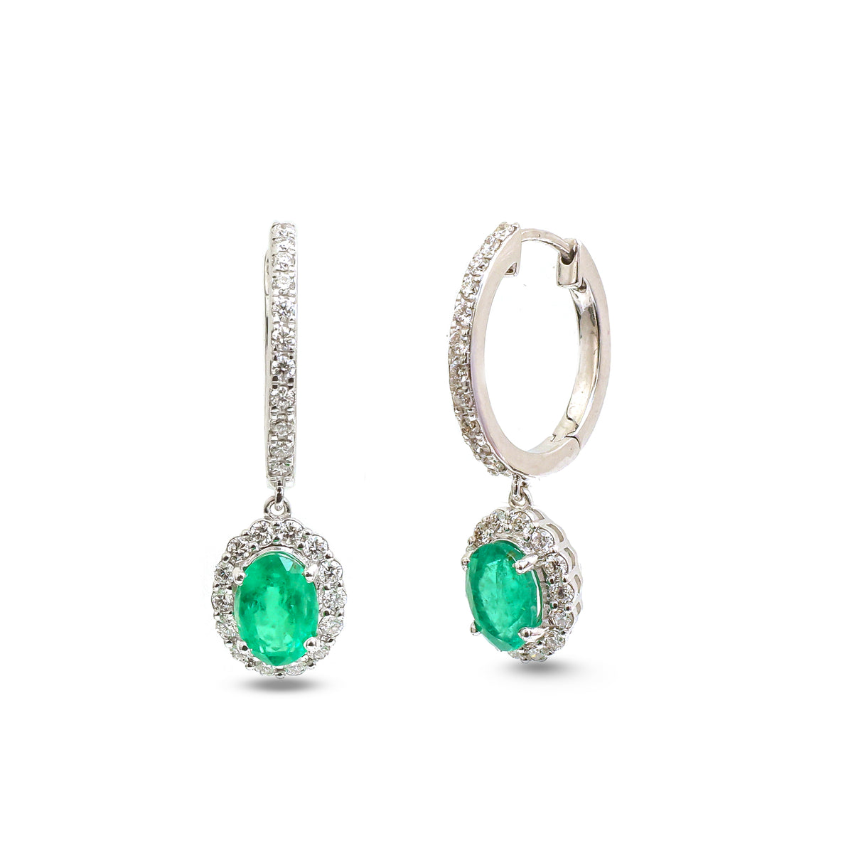 Emerald Diamond Earrings