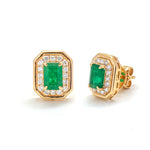 Emerald Diamond Earrings