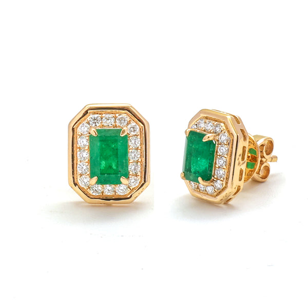 Emerald Diamond Earrings