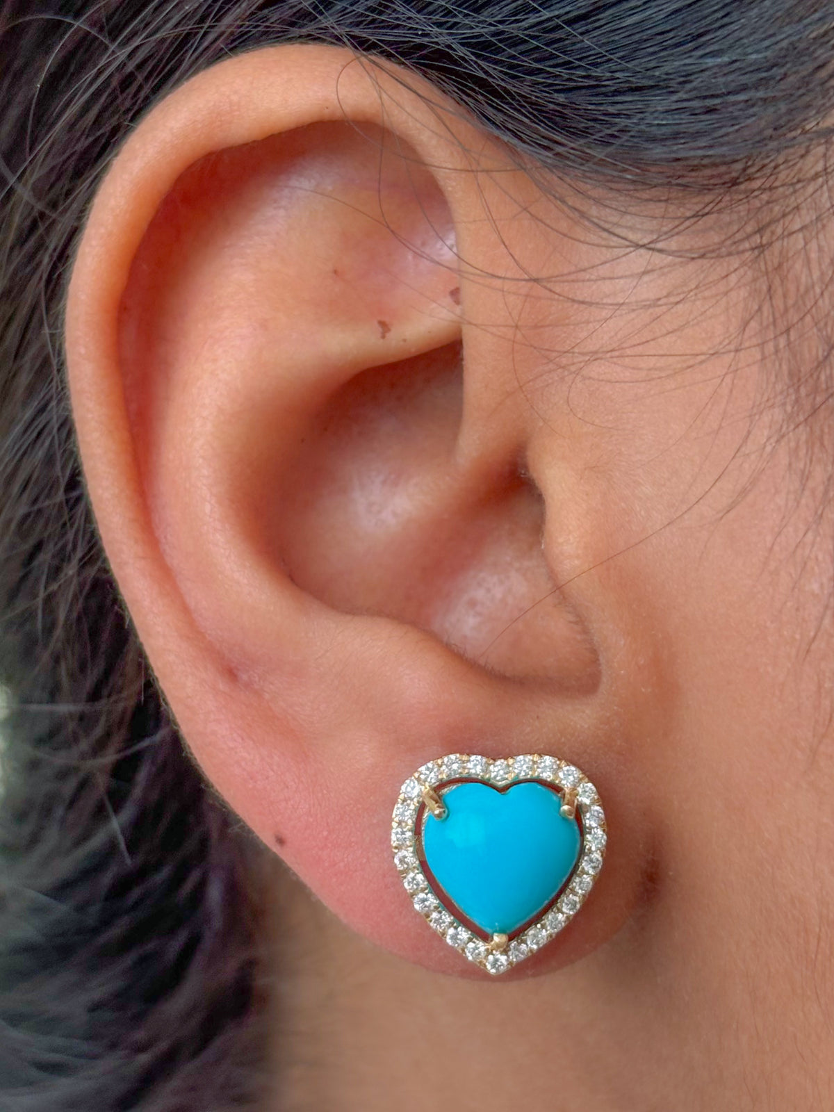 Turquoise Diamond Earrings