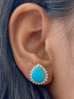 Turquoise Diamond Earrings