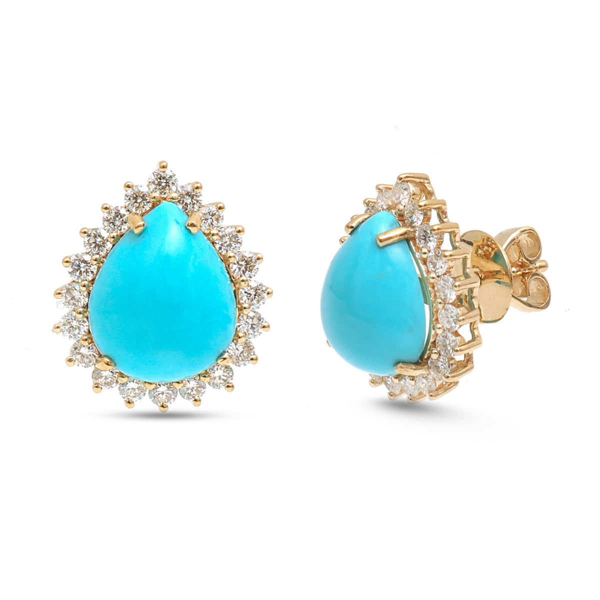 Turquoise Diamond Earrings