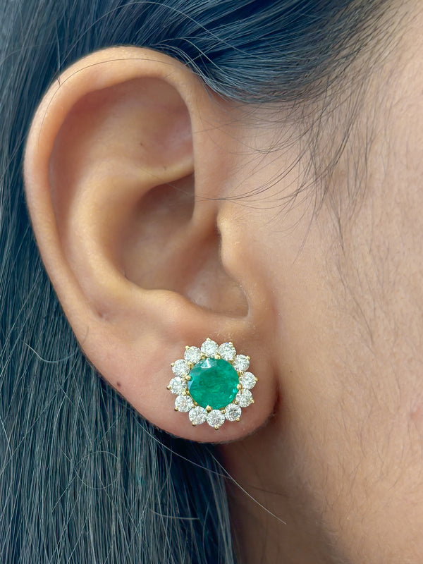 Emerald Diamond Earrings