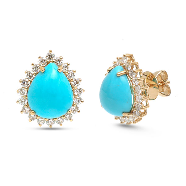 Turquoise Diamond Earrings